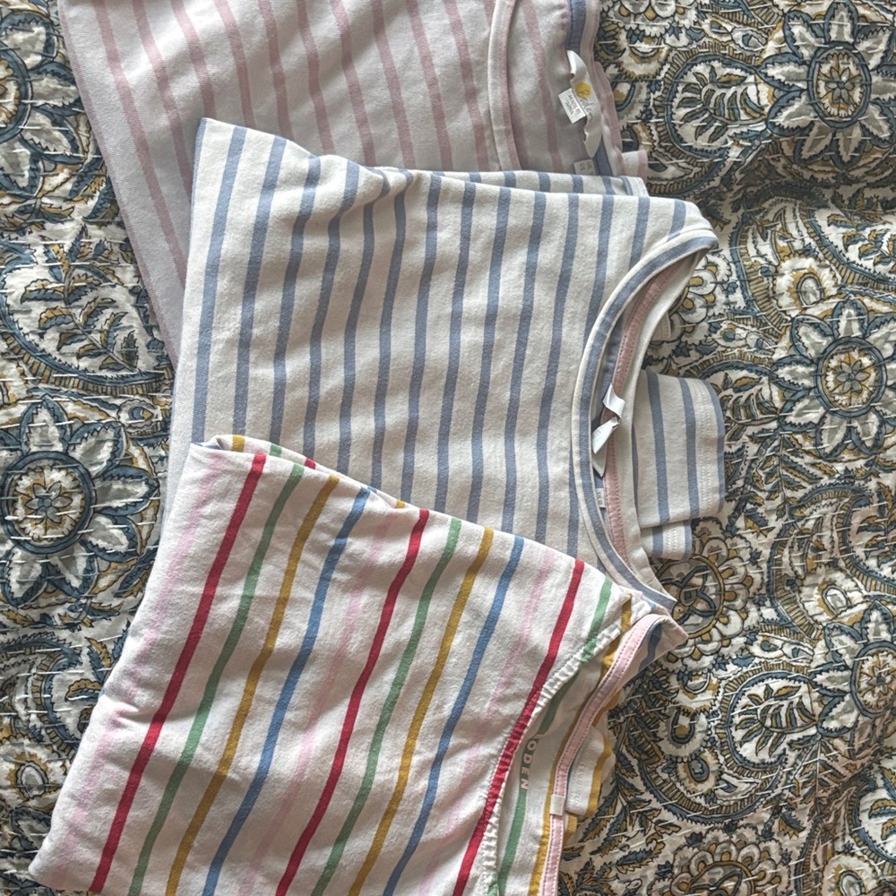 BODEN striped long sleeve shirts